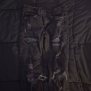 Levi’s Men’s Black Ripped Skinny Jeans 28/32